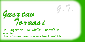 gusztav tormasi business card